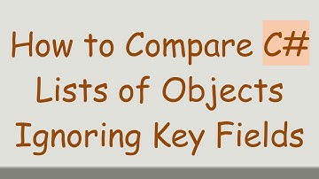 How to Compare C# Lists of Objects Ignoring Key Fields