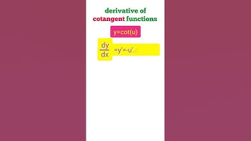 #derivative of #cotangent #functions | #function | #geometry