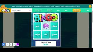 ABCya Spanish Words Bingo Online Game