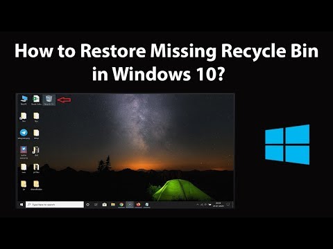 Video: How To Restore The Recycle Bin Shortcut On The Desktop