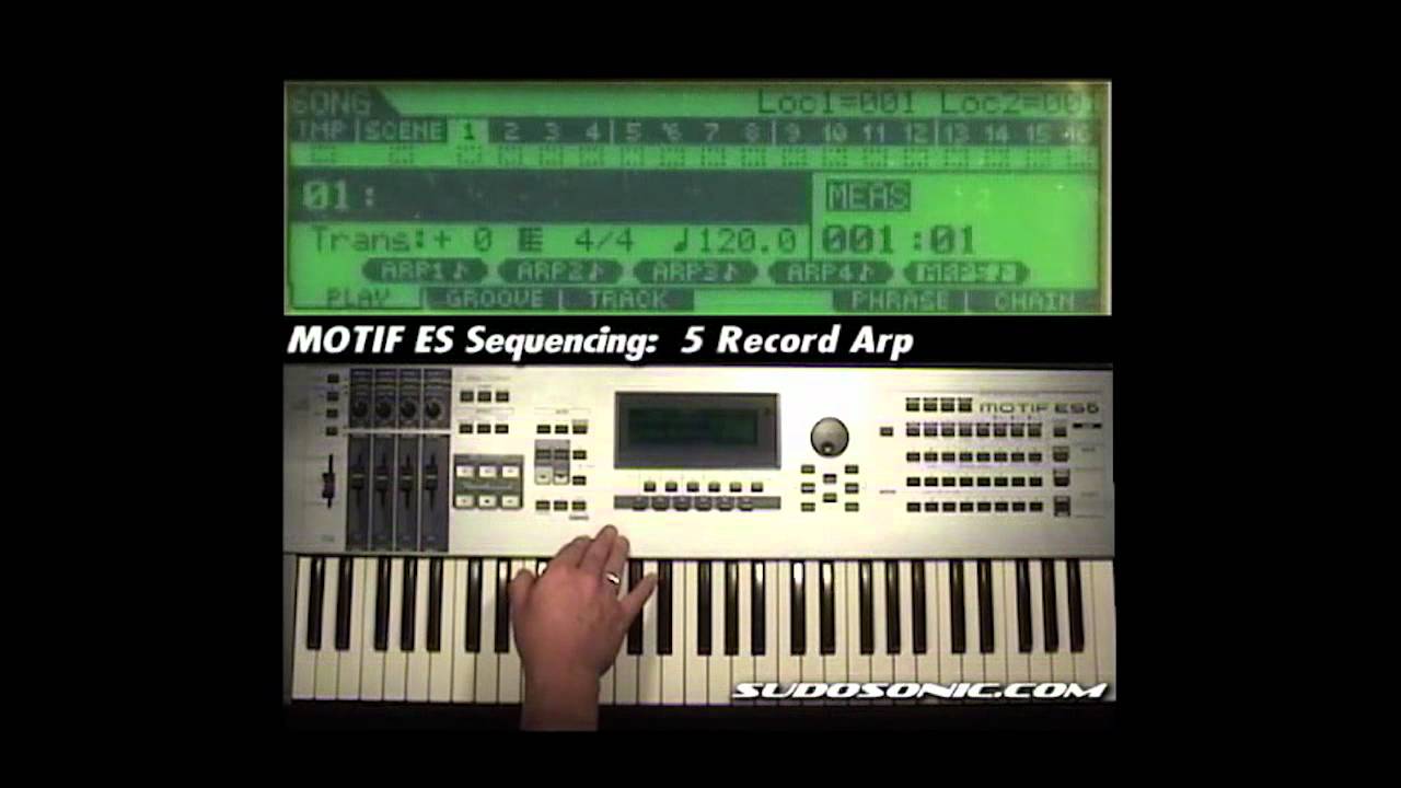 Yamaha Motif ES Video Tutorial - Sequencing: 5 (Recording with the  Arpeggiator)