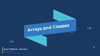 Lecture 28 - Chapter 7 - Array of Objects: Exercise 1 - Array 1d - ITCS114