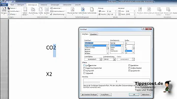 Wie kann man bei Word eine Zahl Tiefstellen?