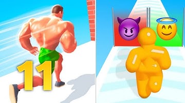 Muscle MAN & Tall Man Run  | All Levels ( Part - 11 ) | Walkthrough | Android Gameplay |