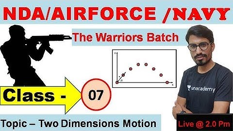Two Dimension Motion -I// The Warriors Batch //NDA, Airforce, Navy // R.S SIR