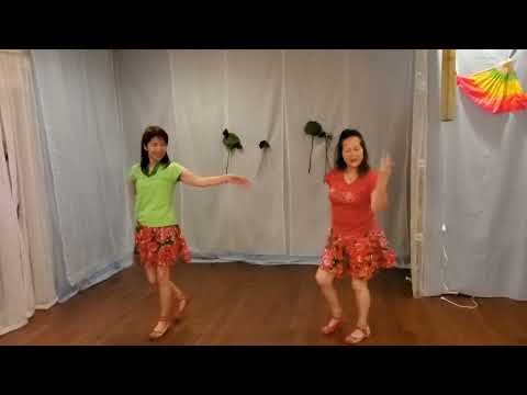 十月初五的月光 荷花香 吕珊主唱 娱樂舞  编 Evelyn @Sing & Dance Seattle   第一回練習篇