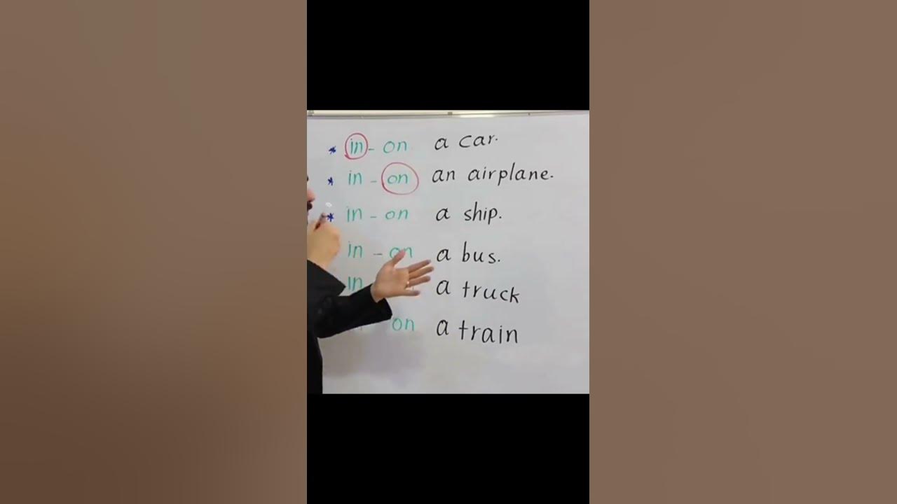 Uses Of In And On