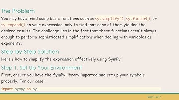 How to Simplify Expressions with a Variable as Exponent Using SymPy