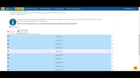 Collapsed Topic Format in Moodle