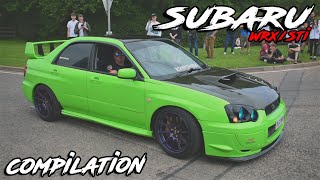 BEST-OF SUBARU WRX/STI COMPILATION #1 (Cars Leaving Carshows, Exhaust Sounds)