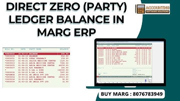 How to Outstanding balance zero in Party  Ledger Account in Marg ERP Software Hindi Buy 8076783949