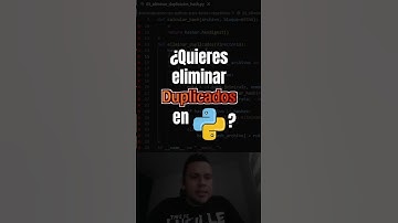¿QUIERES ELIMINAR DUPLICADOS EN PYTHON? #SHORTS #Python