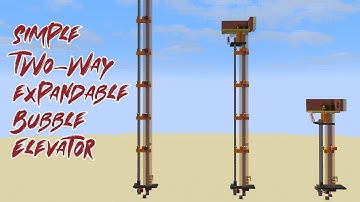 Two-Way Expandable Bubble Column Elevator – Sculk Activation at Top & Bottom! Redstone Tutorial