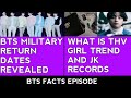 Bts members military return dates and latest updates and unknown facts about bts  bts facts episode