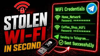 One Click and Your WiFi Password Goes to Hackers | Telegram Method | USB WiFi Pwd Stealer Upgraded!!
