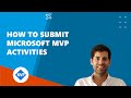 How to submit MVP activities