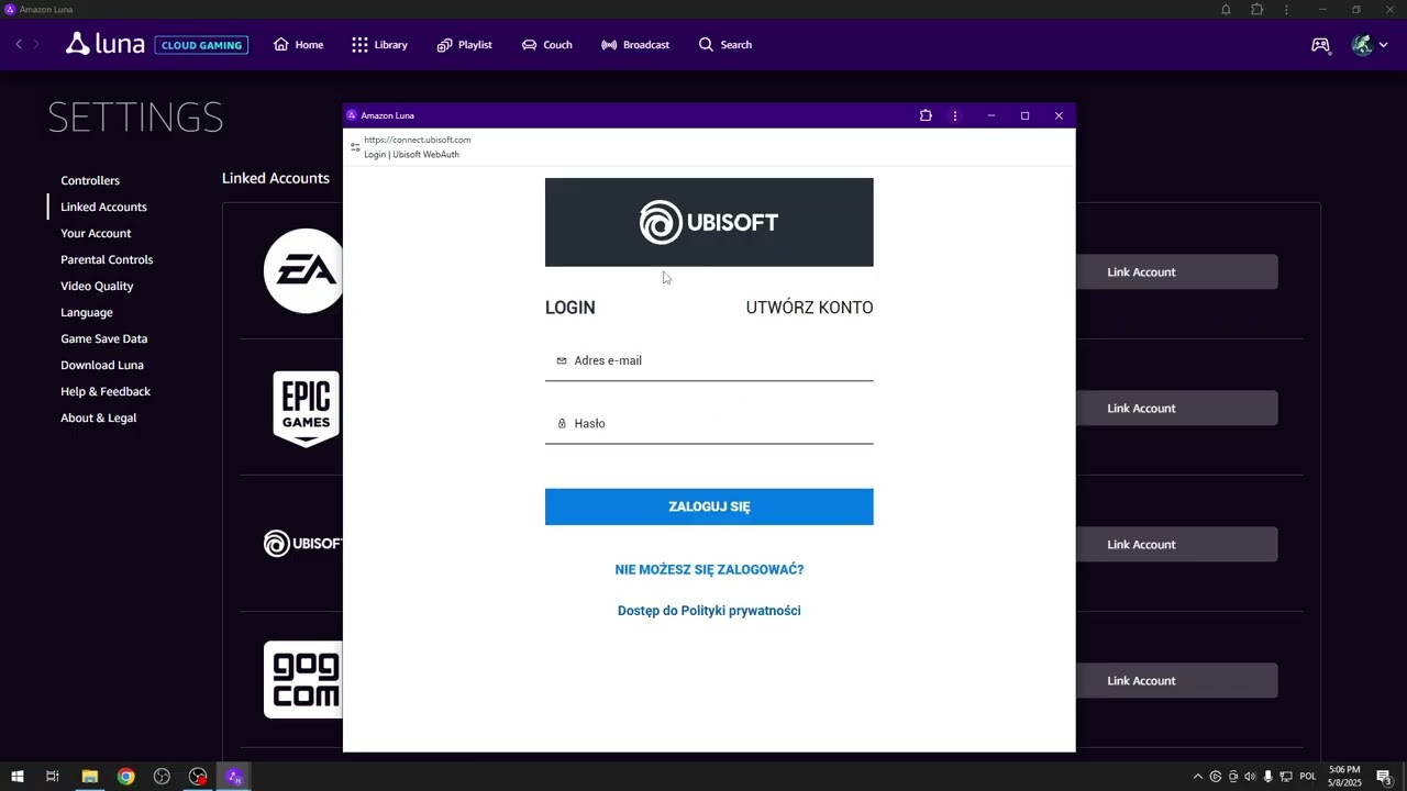 AMAZON Luna – How to Link Luna with Ubisoft Connect