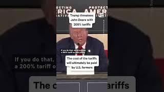 Donald Trump Threatens 200% Tariffs on John Deere Over Mexico Move