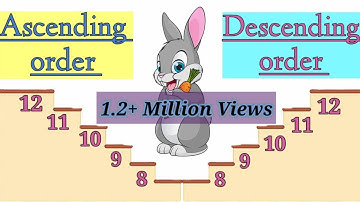 Learn Maths Ascending Order & Descending Order || Ascending & Descending Order For Class One