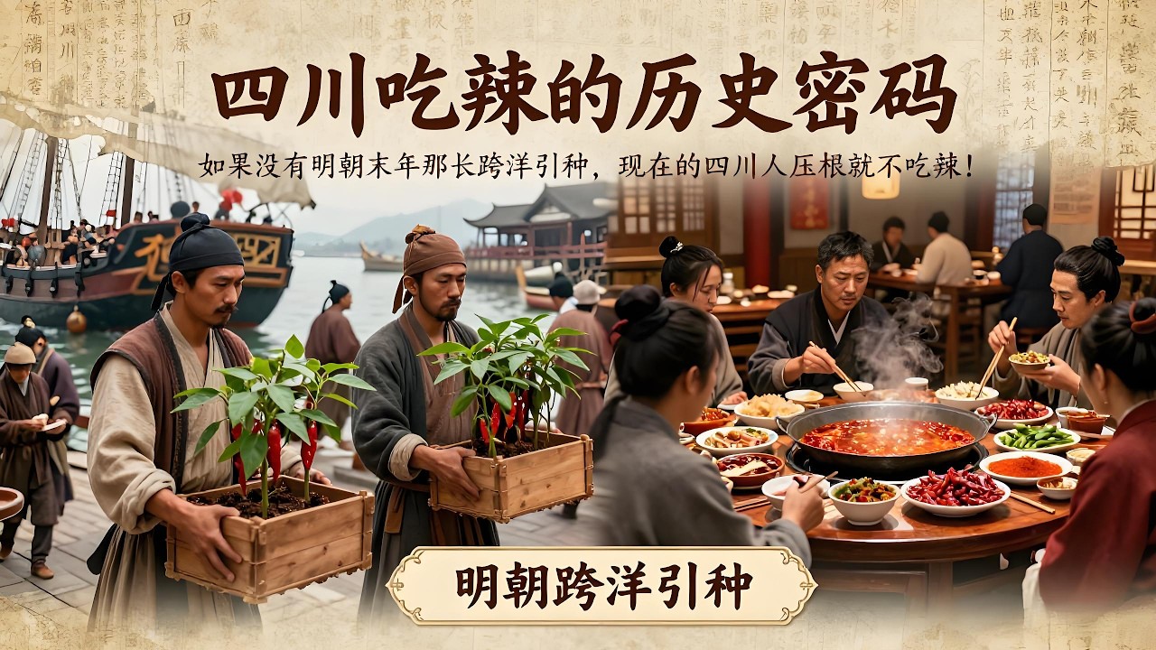 如果没有明朝末年那次跨洋引种，现在的四川人压根就不吃辣！#明朝 #四川 #辣椒 #饮食历史 #饮食文化 #历史故事 #科普