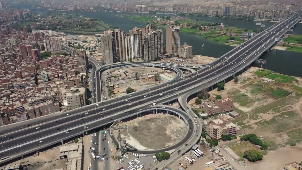 اعرض كوبرى نيل غير معلق فى مصر كوبرى المنيب ١٦ حارة مرورية