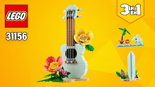 LEGO® Creator 3in1 Tropical Ukulele (31156)[387 pcs] Sea Animal & Surfboard | Instructions | TBB