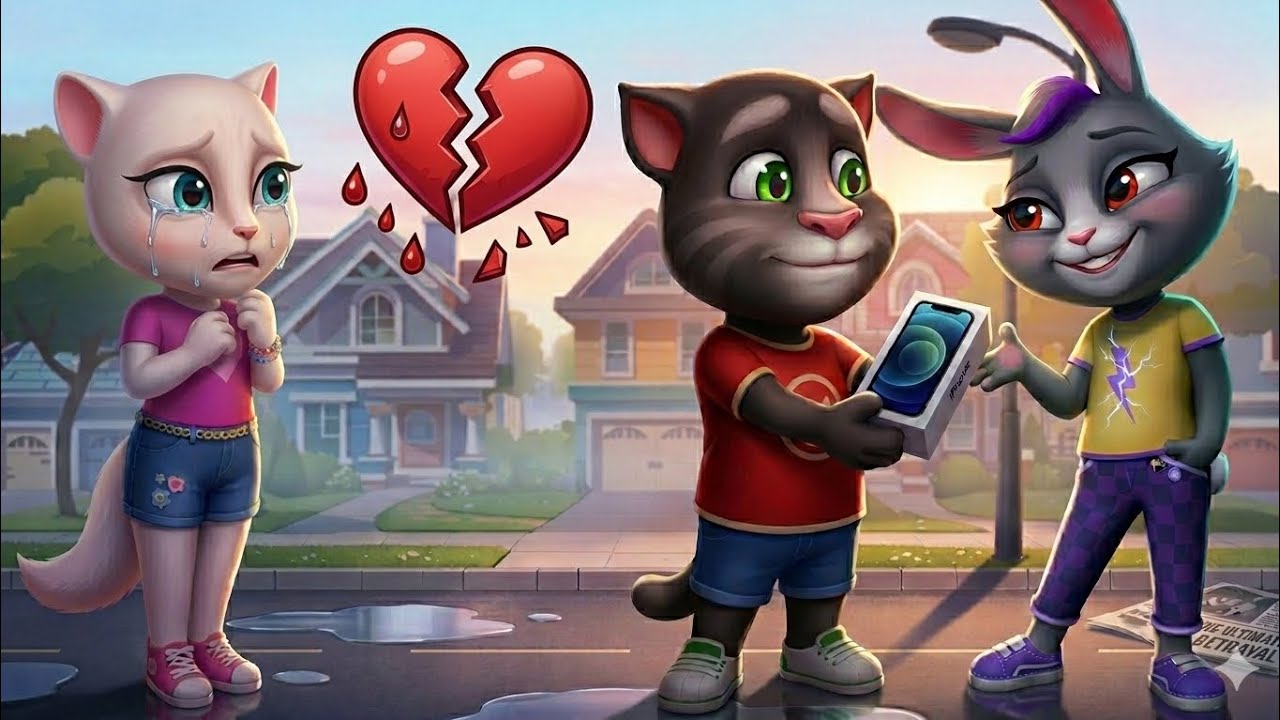 Tom gives Becca iPhone 🤩 Angela's heart broke when she saw the scene. My Talking Angela'm 2 & Tom 2 