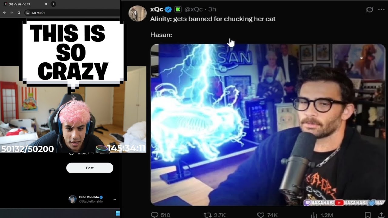 Стабильный Роналду отреагировал на то, что Хасан Аби шокировал его собаку