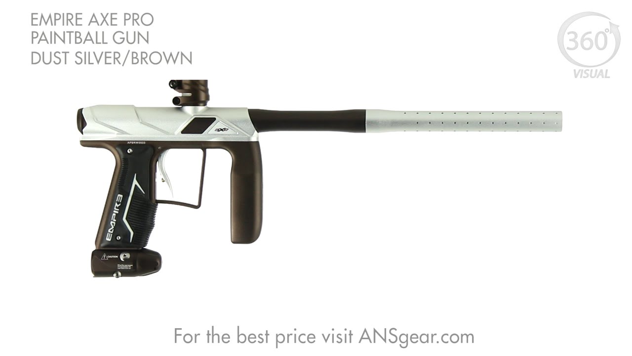 Empire Axe Pro Paintball Gun Dust Silver/Brown Visual 360 YouTube