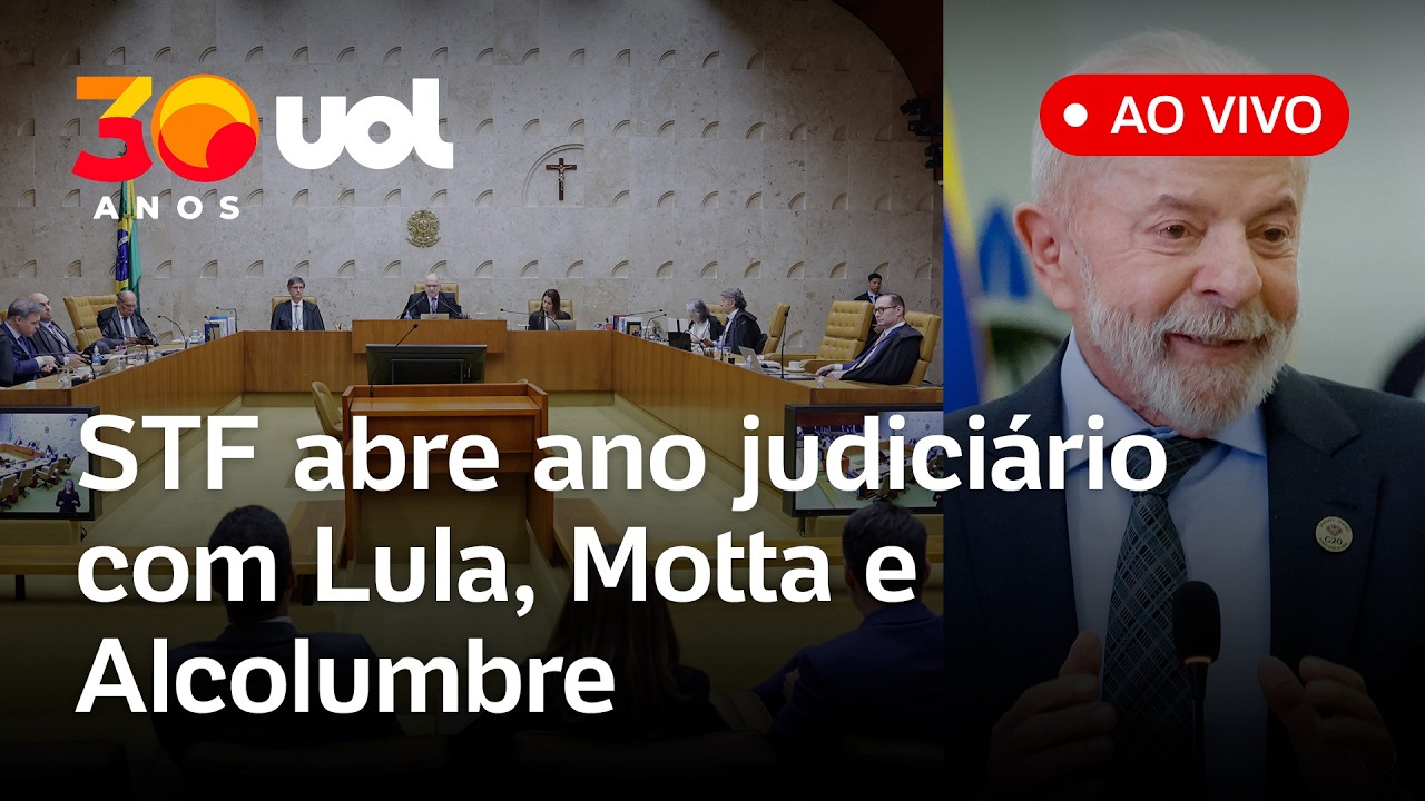 STF ao vivo: Fachin discursa ao abrir ano judiciário com Moraes, Lula, Motta e Alcolumbre e+