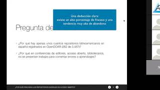 Webinar Chile - 4 Errores comunes en la Planificación de Repositorios Institucionales screenshot 1