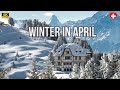 Lhiver en avril en suisse  la plus belle destination hivernale 4k