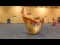 Tumbling and gymnastics from double back to double layout