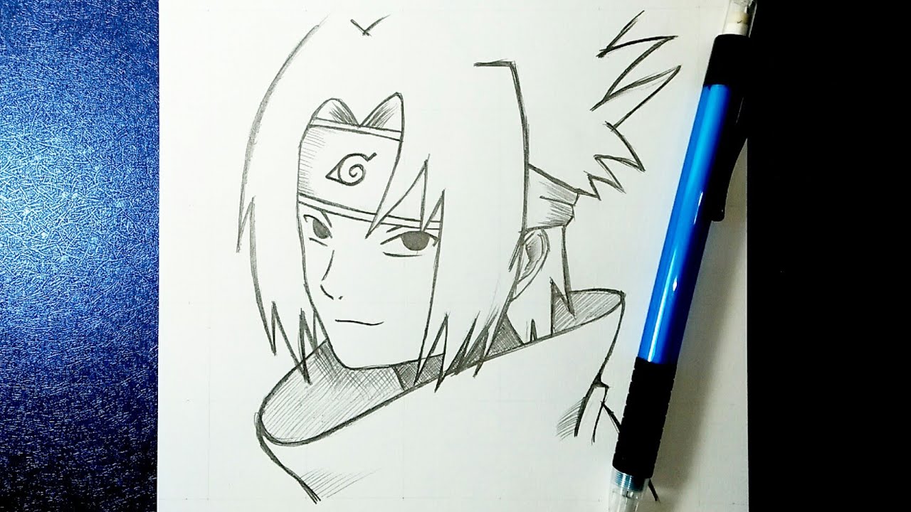 How to Draw Sasuke - Easy Drawing Tutorial For Kids