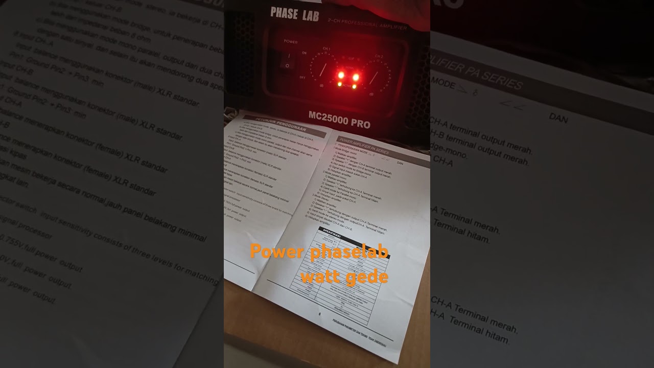 Power Phaselab mc25000 bisa 9000 Watt dengan di bridge 