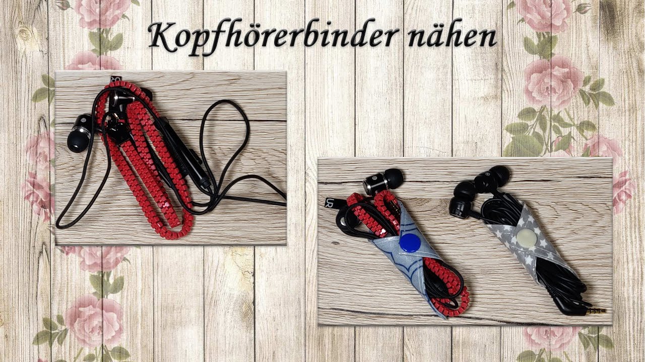 Kopfhörerbinder nähen *Tutorial* kostenloses Schnittmuster / Zero Waste