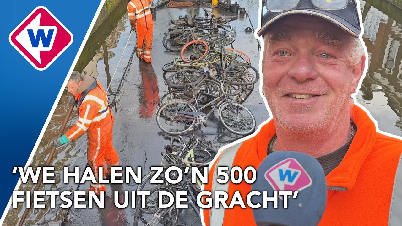 Deze mannen vissen van alles uit de grachten