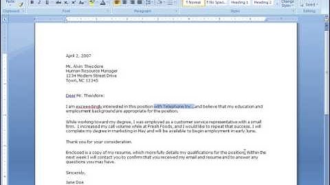 Word 2007 Tutorial: Text Basics