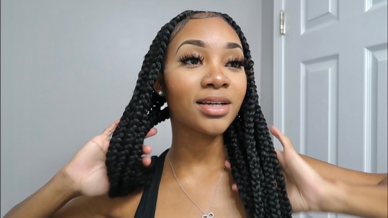 Doing My Own Knotless Braids For The First Time Wasn T Easy Lol Youtube
