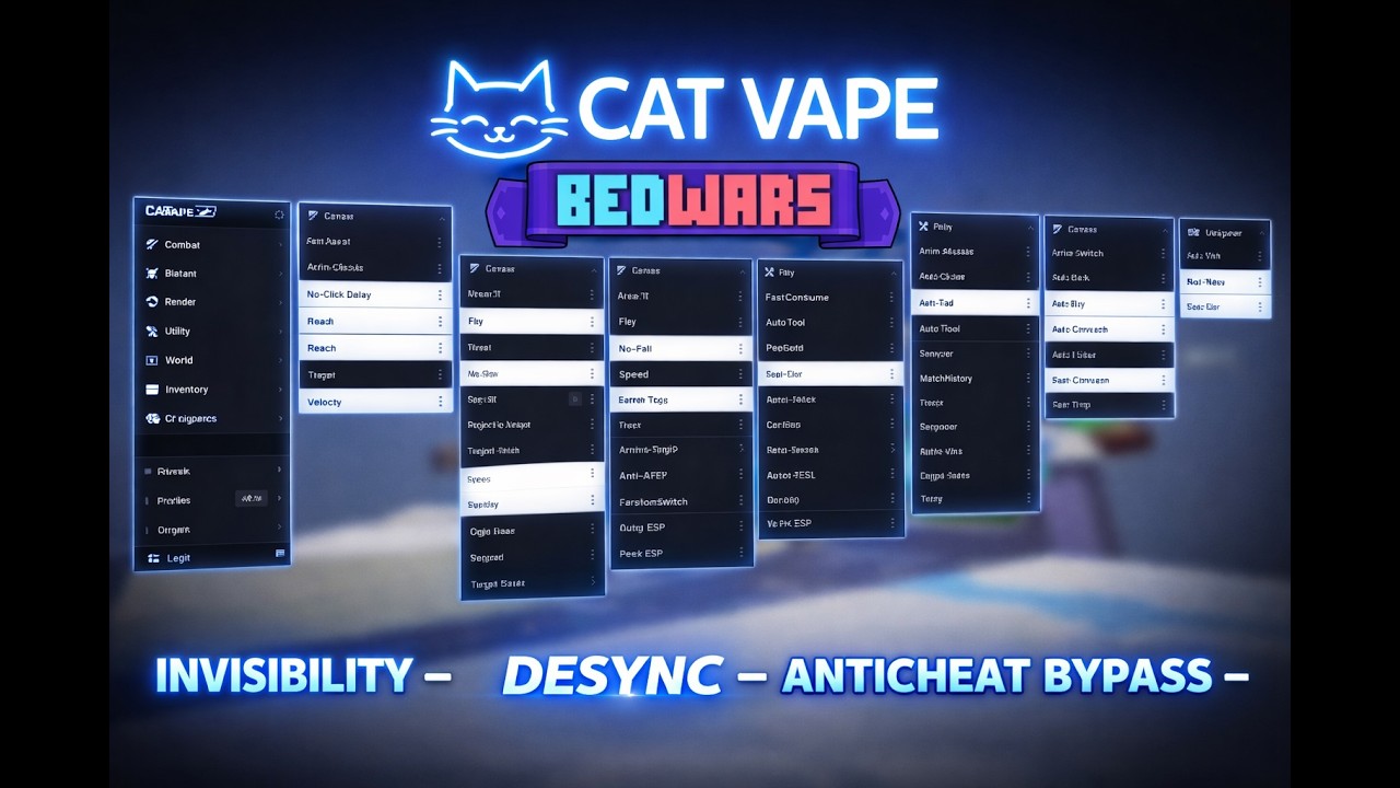 *NEW* OP BEDWARS SCRIPT -- CATVAPE | ANTI CHEAT DISABLER, GODMODE ...