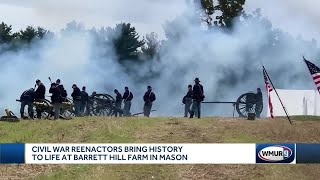 Civil War reenactors bring history to life at Barrett Hill Farm in Mason