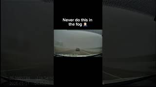 Overtaking in the fog is never a smart idea… #dashcam #accident