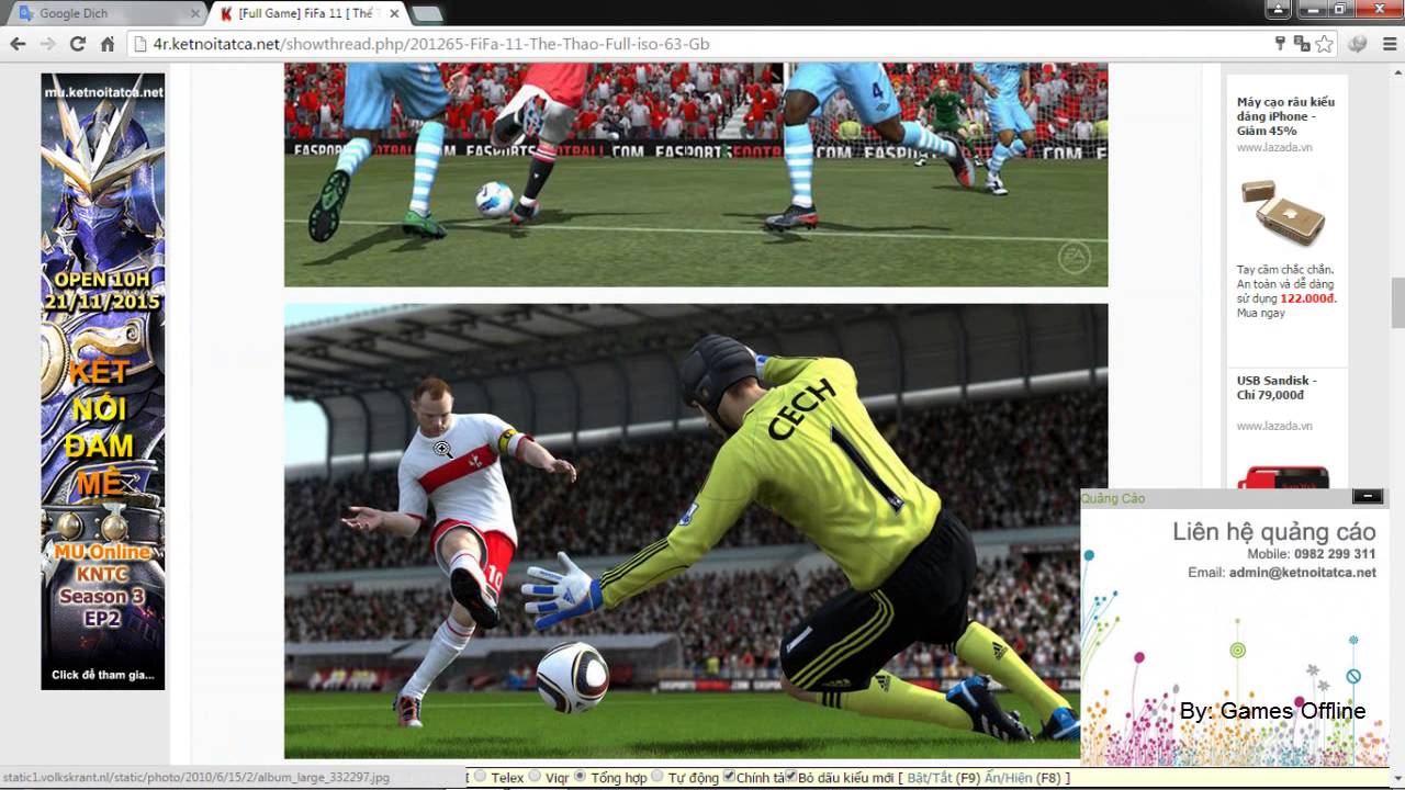 Hướng dẫn tải và cài đặt game FIFA 11