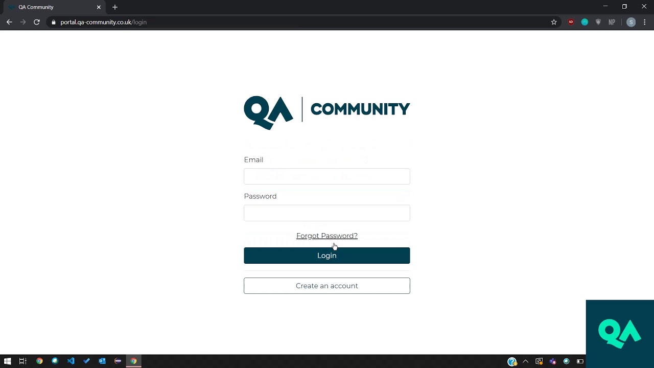 QA Community portal - create an account - YouTube