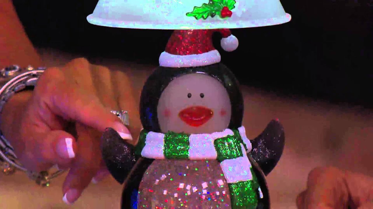 Kringle Express Holiday Character Glitter Dome Candle Lamp with Sandra