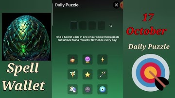 Spell Wallet Daily Puzzle 17 October | SpellWallet Today Puzzle| Spell Wallet Secret codes
