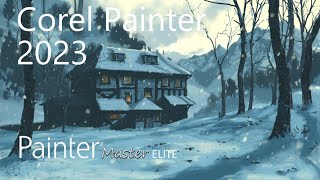 Corel Painter 2023 - Snow House Background (Davey Baker)
