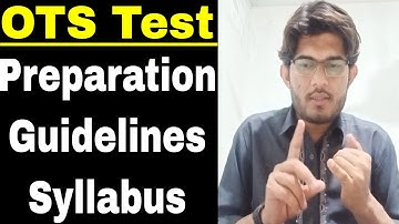 OTS Test Preparation Guidelines || LESCO Test || SDO Post || Junior Engineer || AllTestPreparationS