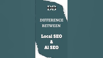 What’s the Real Difference? Local SEO vs AI SEO 🤔