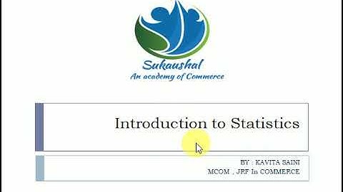 Statistics (Lecture 1) NTA NET /JRF | B.Com | M.Com
